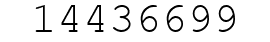 Number 14436699.