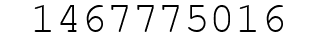 Number 1467775016.