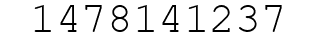 Number 1478141237.