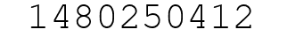 Number 1480250412.
