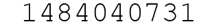 Number 1484040731.