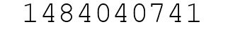 Number 1484040741.