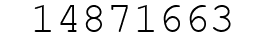 Number 14871663.