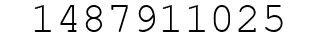 Number 1487911025.