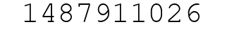 Number 1487911026.