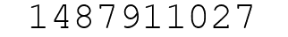 Number 1487911027.