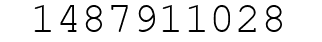 Number 1487911028.