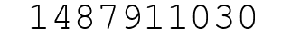 Number 1487911030.