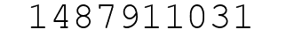 Number 1487911031.