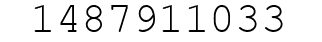 Number 1487911033.