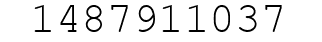 Number 1487911037.