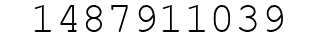 Number 1487911039.