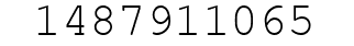 Number 1487911065.