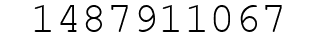 Number 1487911067.