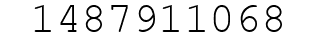 Number 1487911068.