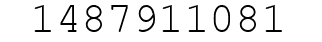 Number 1487911081.