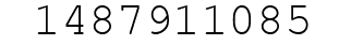 Number 1487911085.