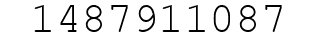 Number 1487911087.