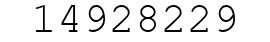 Number 14928229.
