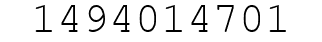 Number 1494014701.