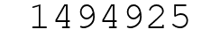 Number 1494925.