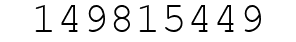 Number 149815449.