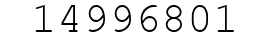 Number 14996801.