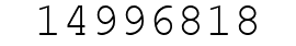 Number 14996818.
