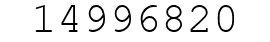 Number 14996820.