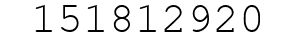 Number 151812920.