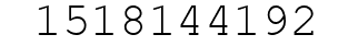 Number 1518144192.