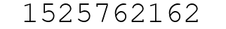 Number 1525762162.