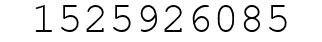 Number 1525926085.