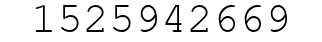 Number 1525942669.