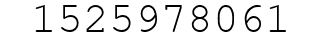 Number 1525978061.