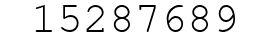 Number 15287689.
