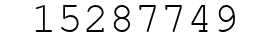 Number 15287749.