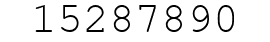 Number 15287890.