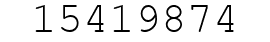 Number 15419874.