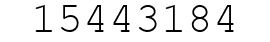Number 15443184.