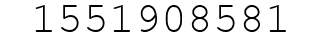 Number 1551908581.