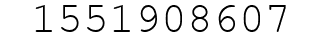 Number 1551908607.