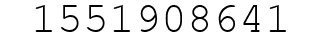 Number 1551908641.