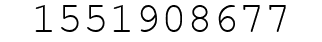 Number 1551908677.