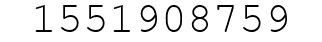 Number 1551908759.