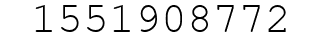 Number 1551908772.
