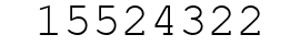 Number 15524322.
