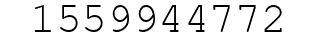 Number 1559944772.