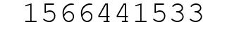 Number 1566441533.