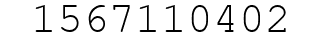 Number 1567110402.